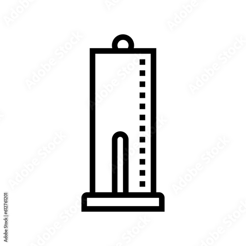 paper towel holder line icon vector. paper towel holder sign. isolated contour symbol black illustration