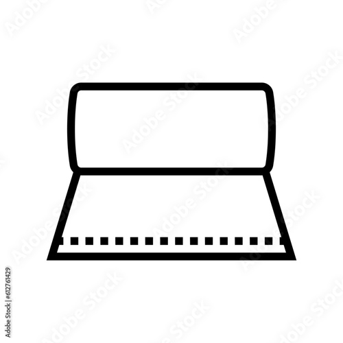 kitchen roll paper towel line icon vector. kitchen roll paper towel sign. isolated contour symbol black illustration