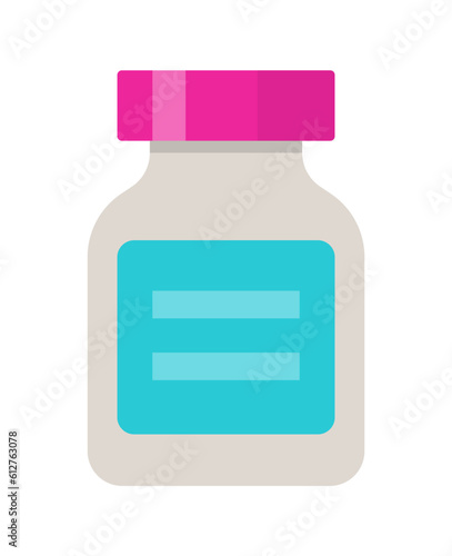 Packer bottle vector design element. Abstract customizable symbol for infographic with blank copy space. Editable shape for instructional graphics. Visual data presentation component