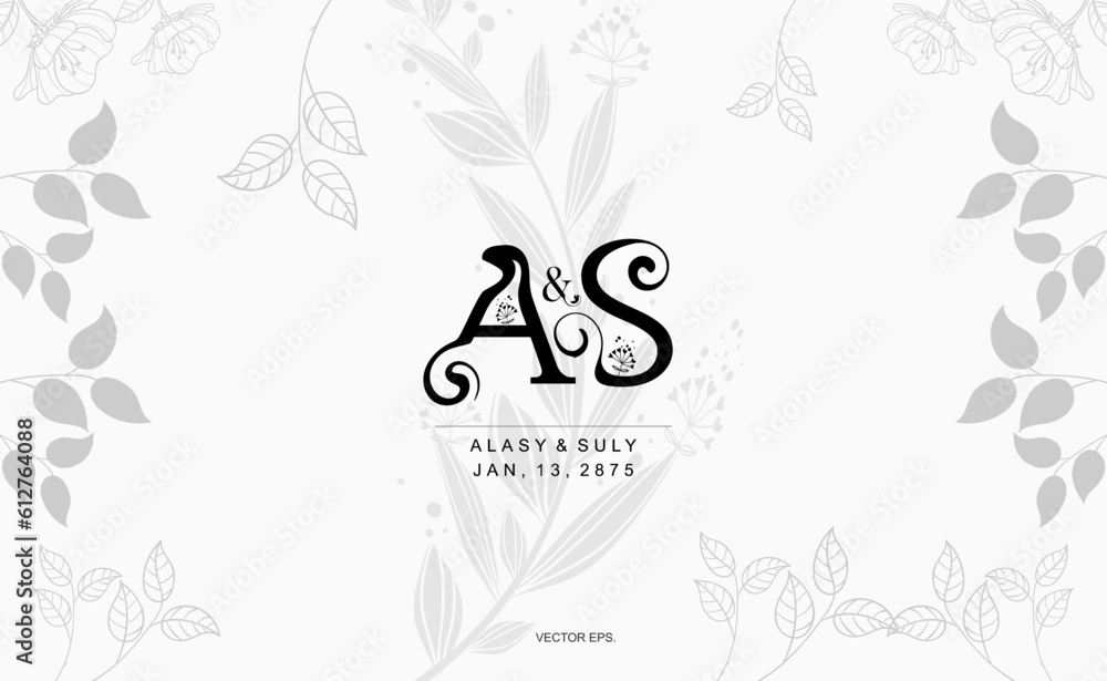 A,S, AS Beauty vector initial logo, wedding monogram collection, Modern Minimalistic and Floral templates for Invitation cards, Save the Date, Logo identity for restaurant, boutique, cafe in vector A,S, AS Beauty vector initial logo, wedding monogram collection, Modern Minimalistic and Floral templates for Invitation cards, Save the Date, Logo identity for restaurant, boutique, cafe in vector