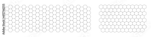 Hexagonal netting. Hexagon shape. Abstract background. Honeycomb seamless pattern. Vector illustration