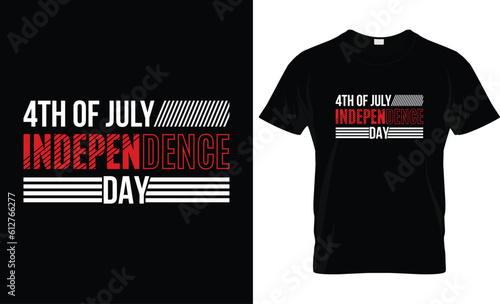 Happy 4th of July USA Holiday, American Independence Day t-shirt design, Fourth of July 1776 in United States of America graphic typography Vector illustration Design Template EPS 10 file.