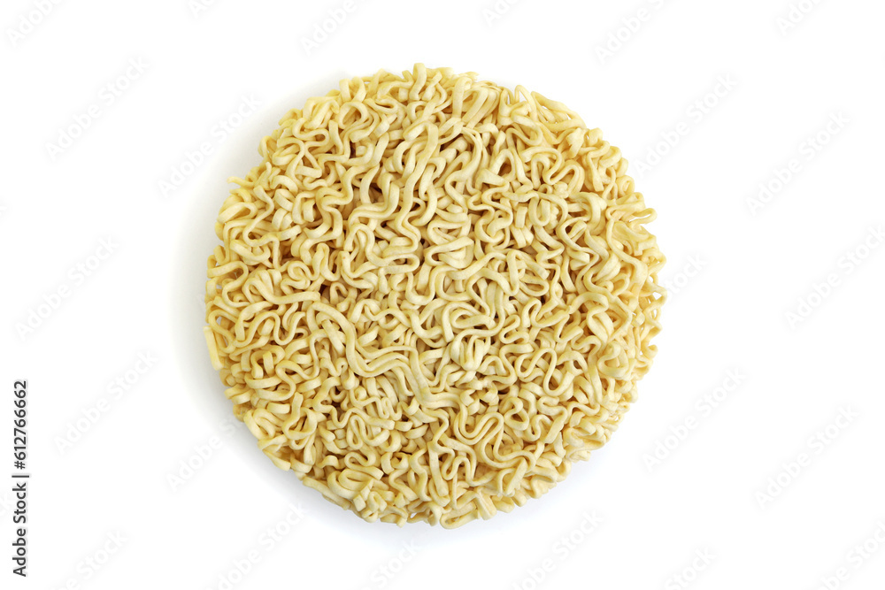 Dry instant noodles vermicelli isolated on a white background Dry instant noodles vermicelli isolated on a white background