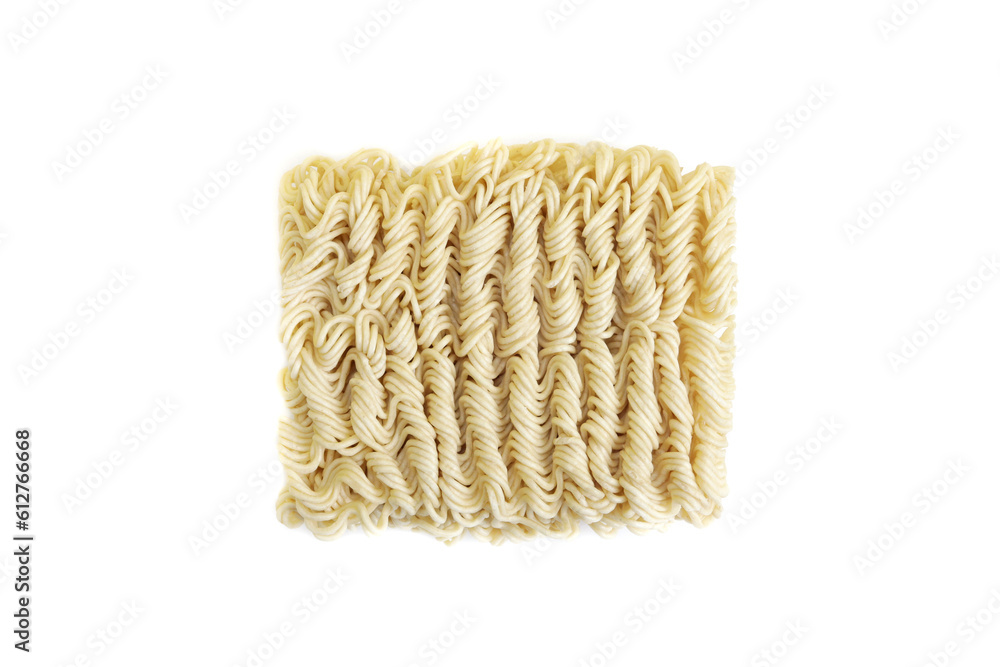 Dry instant noodles vermicelli isolated on a white background Dry instant noodles vermicelli isolated on a white background