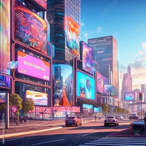 The city of the future with flying cars Generative AI
