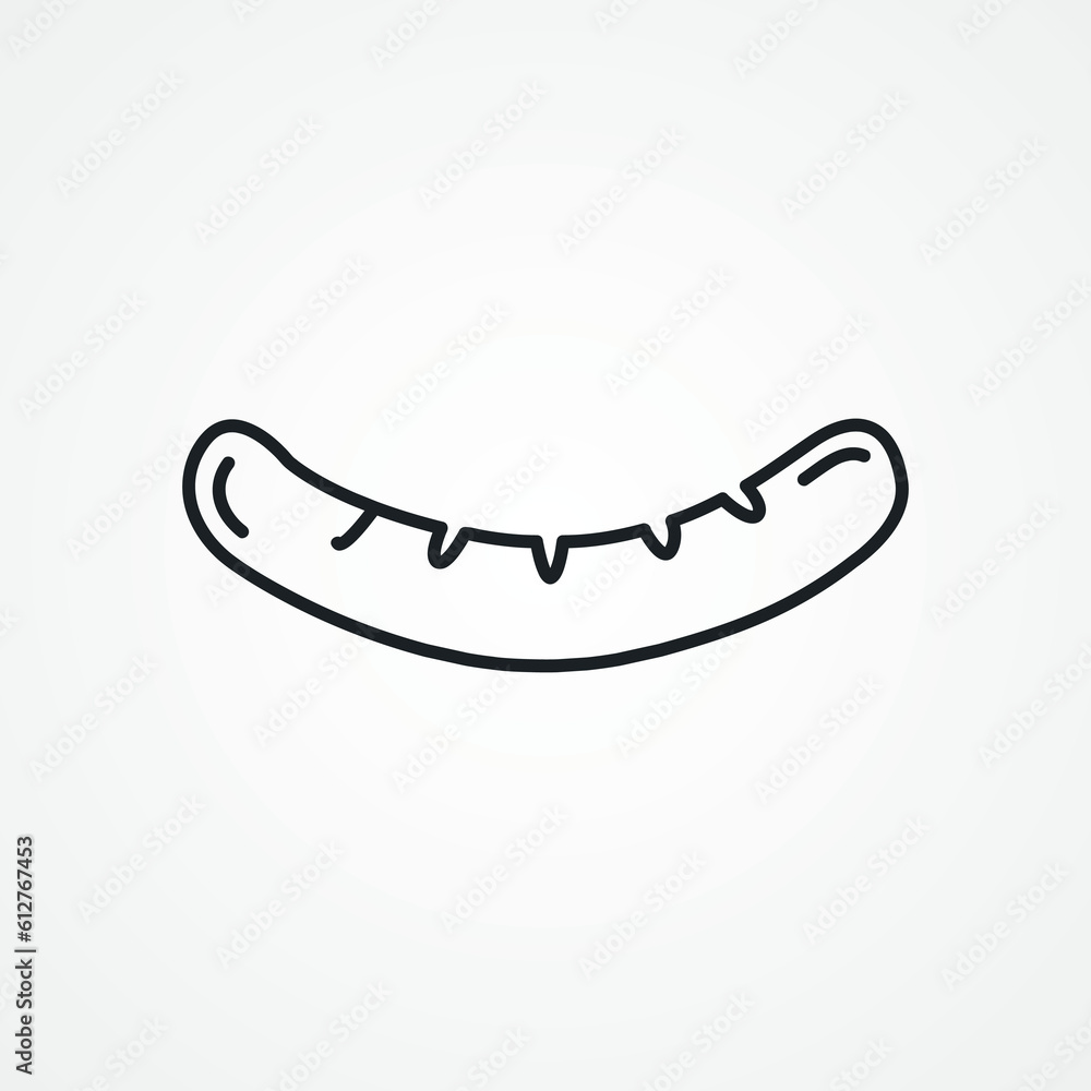 Sausage line icon. sausage linear icon Sausage line icon. sausage linear icon
