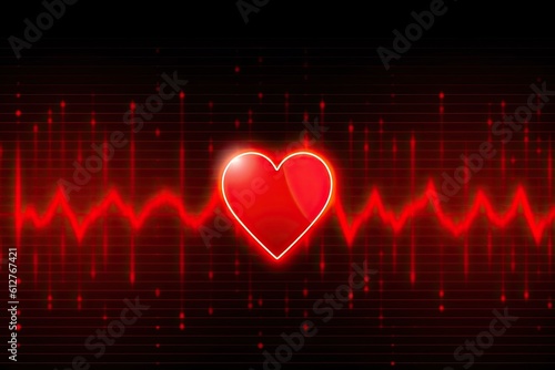Background with heartbeat monitor line