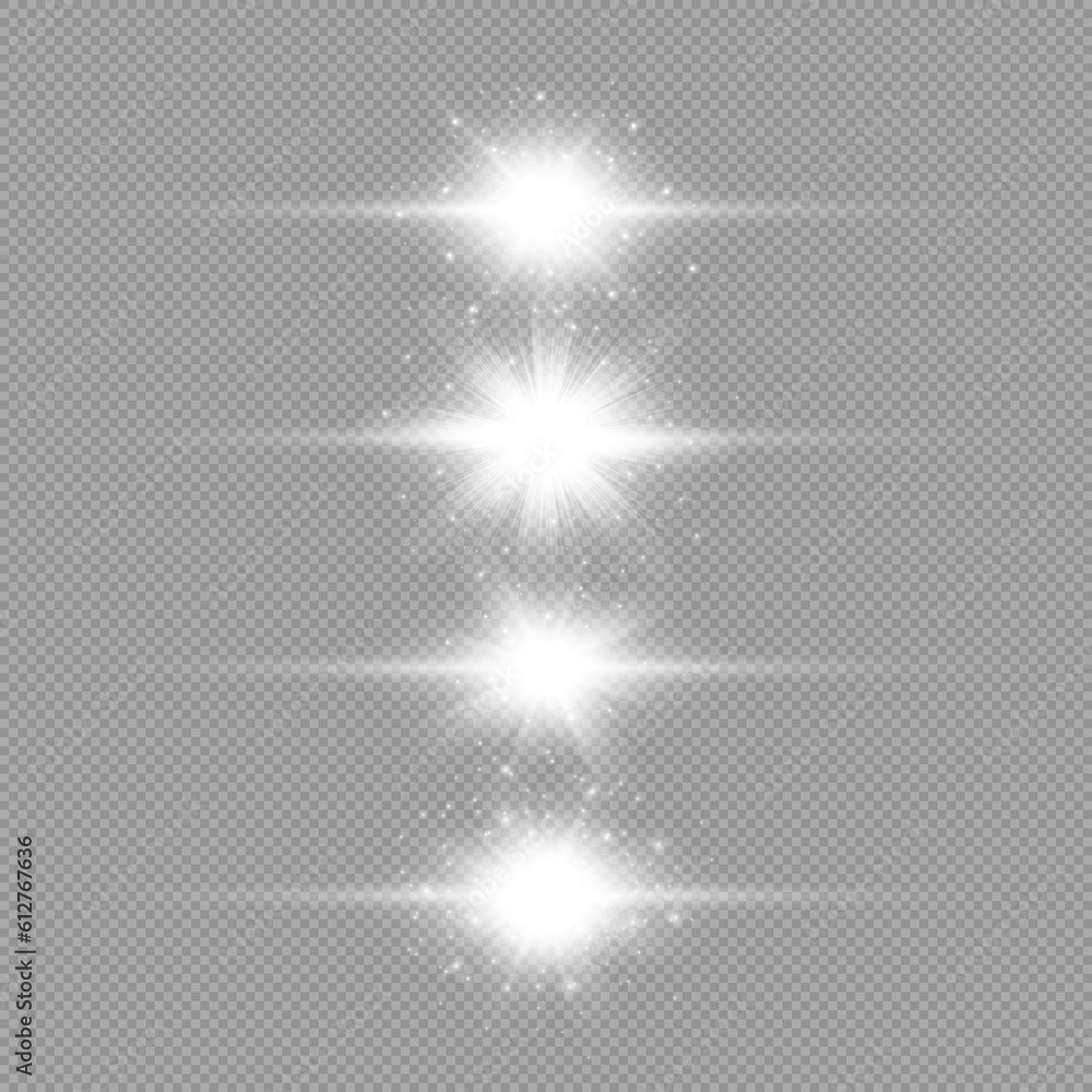 White horizontal light effect of lens flares White horizontal light effect of lens flares