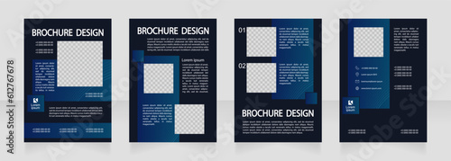 Digital technology in medical treatment blank brochure design. Template set with copy space for text. Premade corporate reports collection. Editable 4 paper pages. Montserrat font used