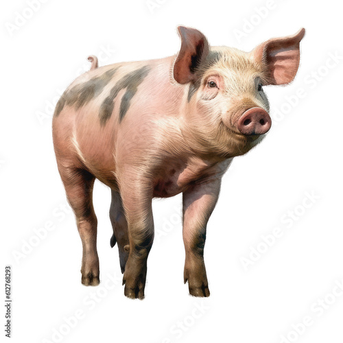 prosiak, wygenerowane przez AI, ilustracja bez tła