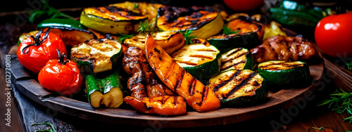 Grilled vegetables are fried. Generative AI,