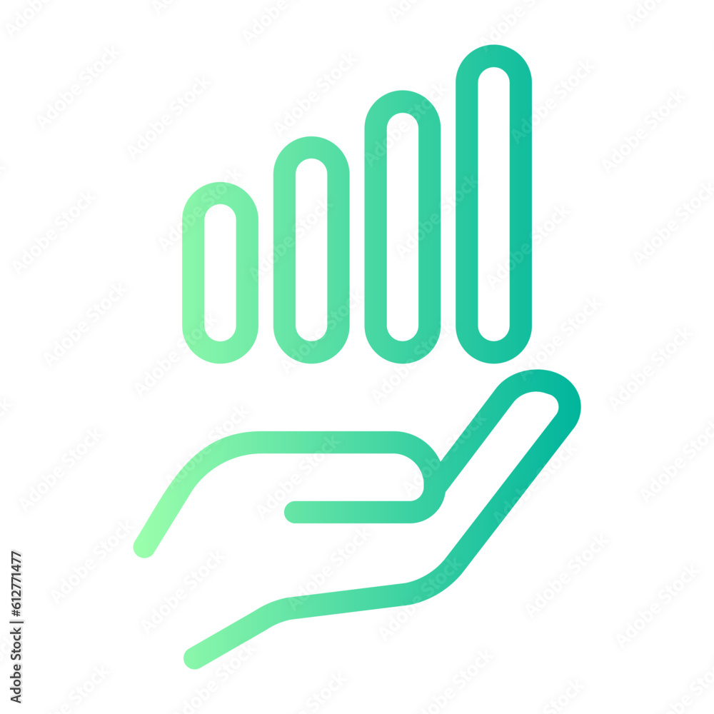 signal gradient icon signal gradient icon