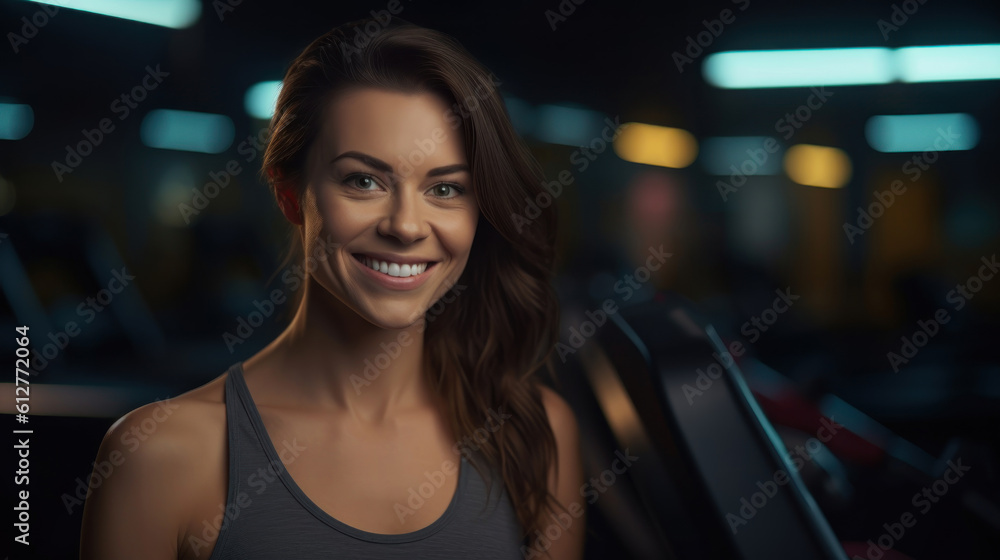 Smiling young woman at the gym Smiling young woman at the gym