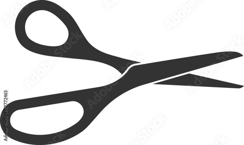 Scissor icon. Scissors vector design element or logo template. Black and white silhouette isolated.