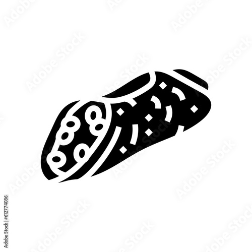 cannoli sweet food glyph icon vector. cannoli sweet food sign. isolated symbol illustration