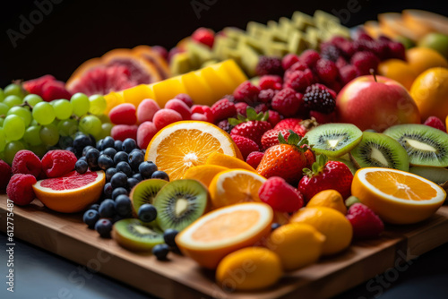 fruit and berries buffet generative ai © Poter