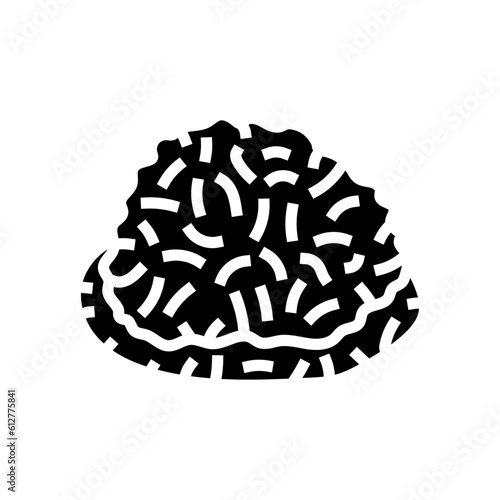 coconut macaroons sweet food glyph icon vector. coconut macaroons sweet food sign. isolated symbol illustration
