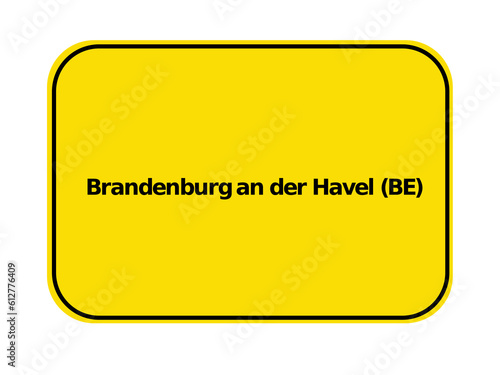 Ortseingangsschild - Brandenburg an der Havel BE