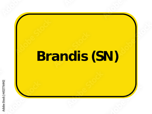 Ortseingangsschild - Brandis SN