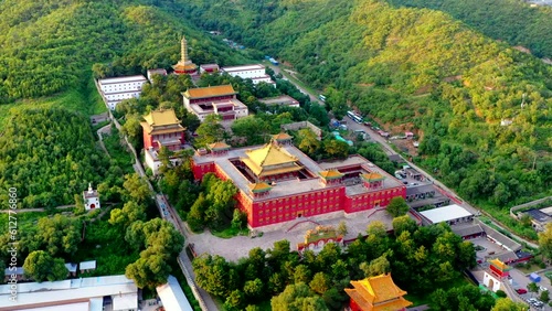 Aerial photography of Putuo Zongcheng Temple in Chengde City  photo