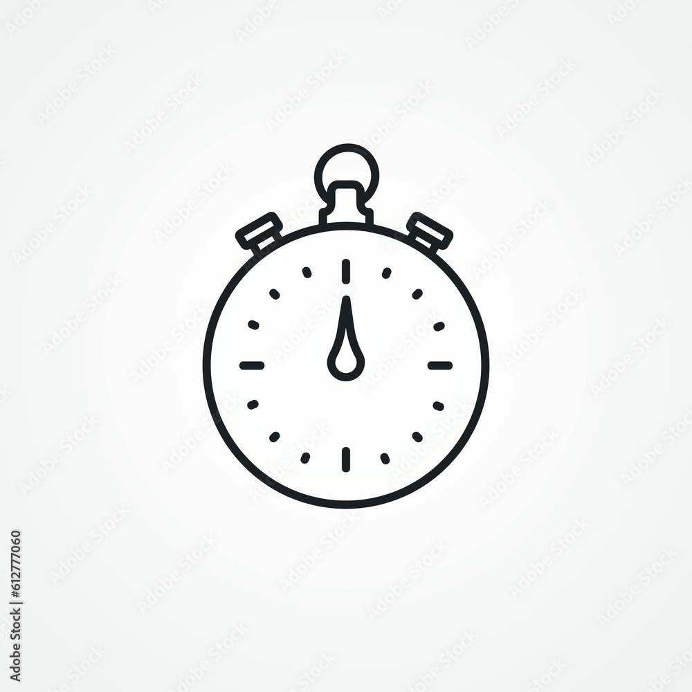 Pocket watch line icon. pocket watch with chain line icon. Pocket watch line icon. pocket watch with chain line icon.