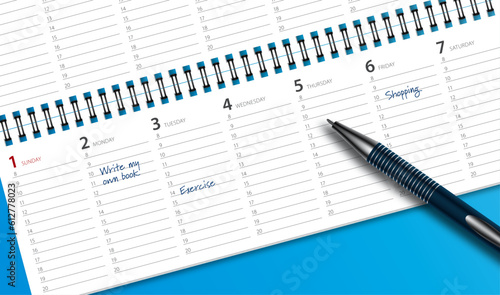 Desk calendar. Editable. Week starts on Sunday