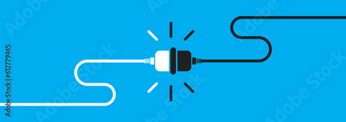 Connecting puzzle pieces on yellow background. Idea, solution, business, strategy concept. Vector illustration isolated. Vector illustration 10 eps.