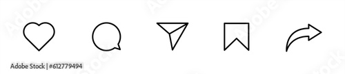 Like, Comment, Share and Save Icon of Social Media vector icons.