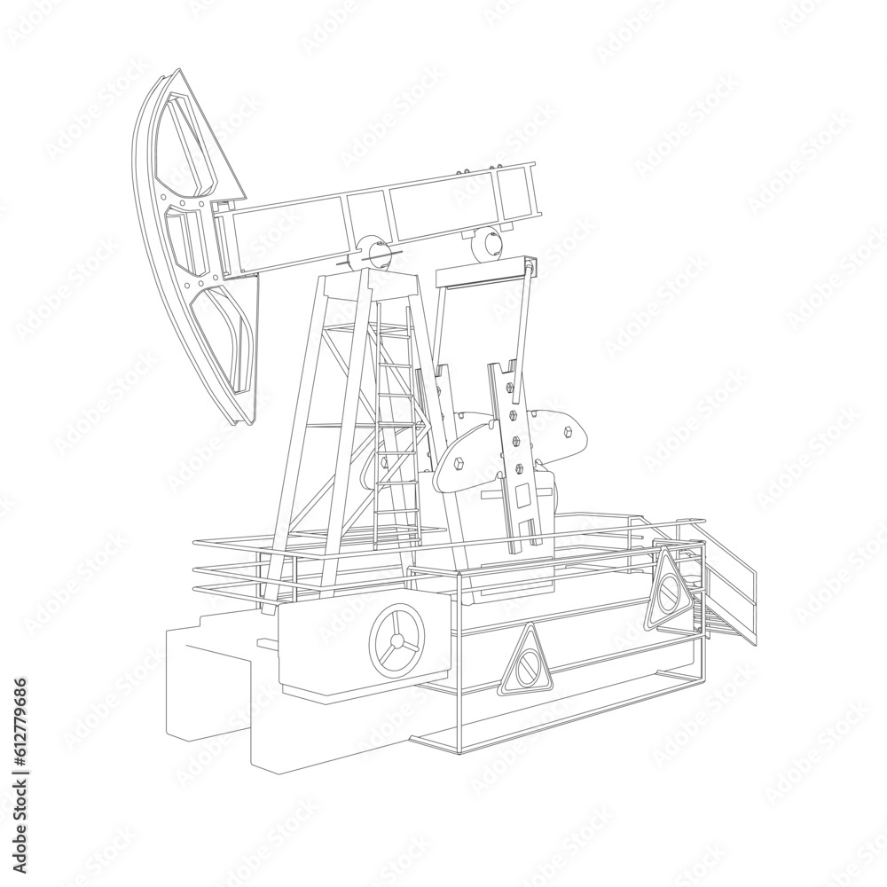 Outline Oil pump icon. Oil pump symbol. Vector illustration. Oil pumpjack icon in cartoon style isolated on white background. Oil industry symbol stock vector illustration.. Outline Oil pump icon. Oil pump symbol. Vector illustration. Oil pumpjack icon in cartoon style isolated on white background. Oil industry symbol stock vector illustration..