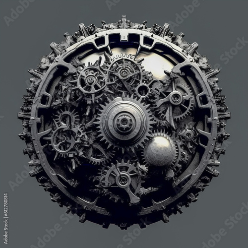 mecanismo roda dentada, tecnologia, relógio interior, mecanica, motor