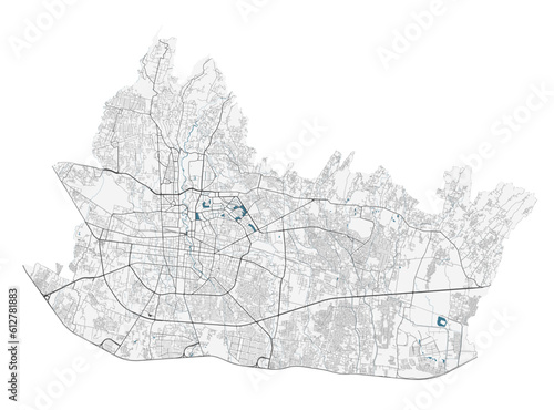 Obraz na plátně Bandung map