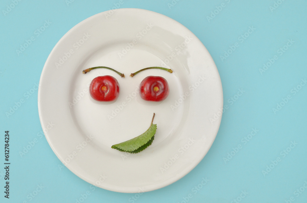 Abstract Healthy Cherry Smile