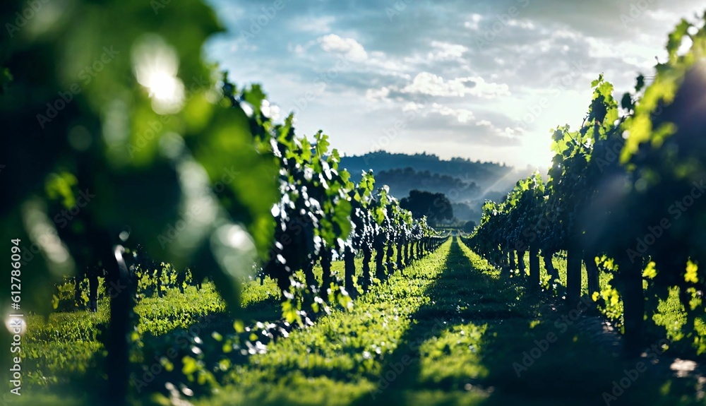 sunlight vineyard ai generated sunlight vineyard ai generated