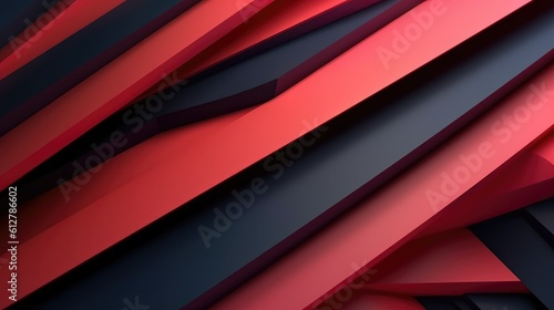 red and blue striped background, Abstract 3D Background with Stripes - generative AI