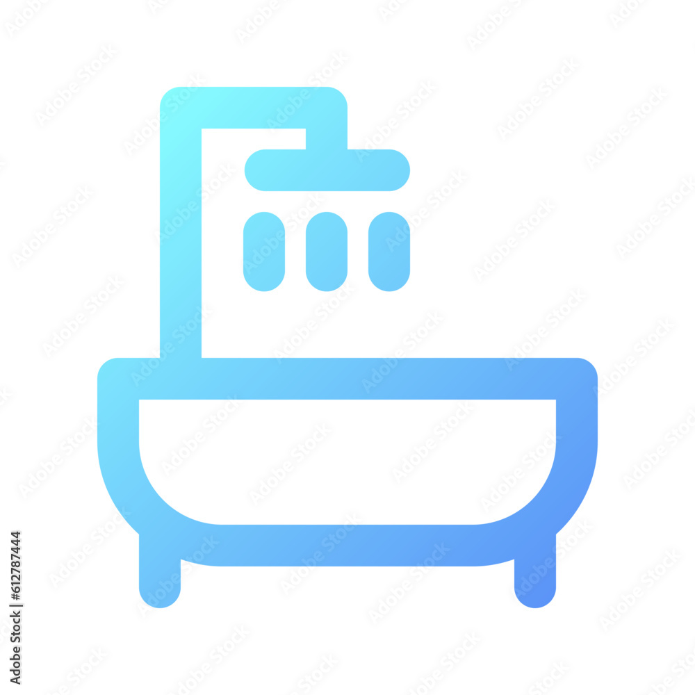 Bathtub pixel perfect gradient linear ui icon. Bathroom. Shower and tub. Hygiene. Hotel service. Line color user interface symbol. Modern style pictogram. Vector isolated outline illustration Bathtub pixel perfect gradient linear ui icon. Bathroom. Shower and tub. Hygiene. Hotel service. Line color user interface symbol. Modern style pictogram. Vector isolated outline illustration