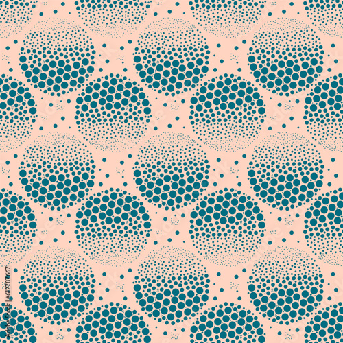 abstract bubbles seamless pattern tile ripple effect ivory blue shades