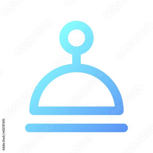 In room dining pixel perfect gradient linear ui icon. Order meal to room. Hotel service. Line color user interface symbol. Modern style pictogram. Vector isolated outline illustration