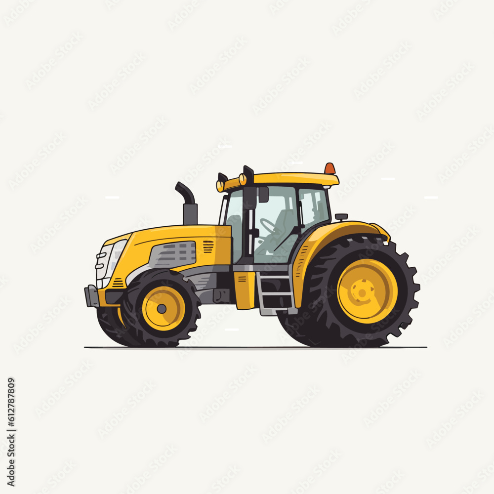 Tractor vector isolated on white
