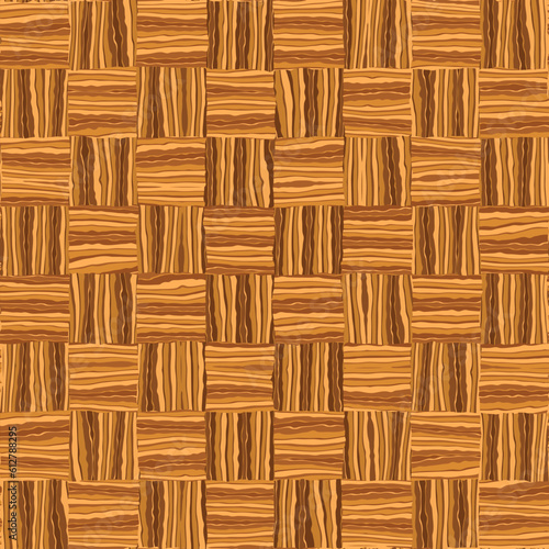 Tonal Brown Wood Grain Textured Checked Pattern