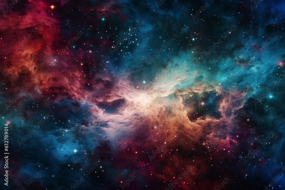 Cosmic background with bright shining stars, galaxies and deep universe Cosmic background with bright shining stars, galaxies and deep universe