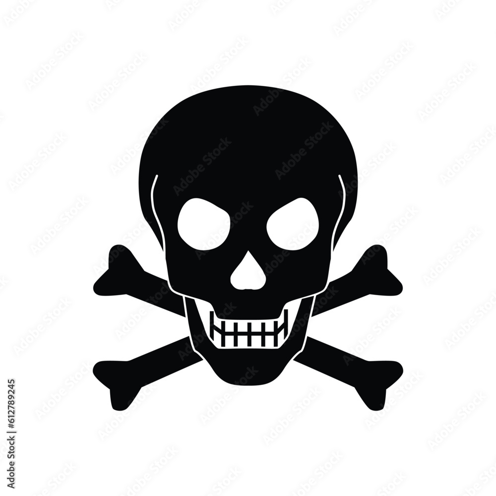 black skull and bones sign pirate and death simbol black skull and bones sign pirate and death simbol