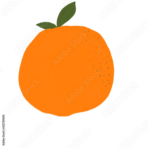 orange fruit isolated on white background