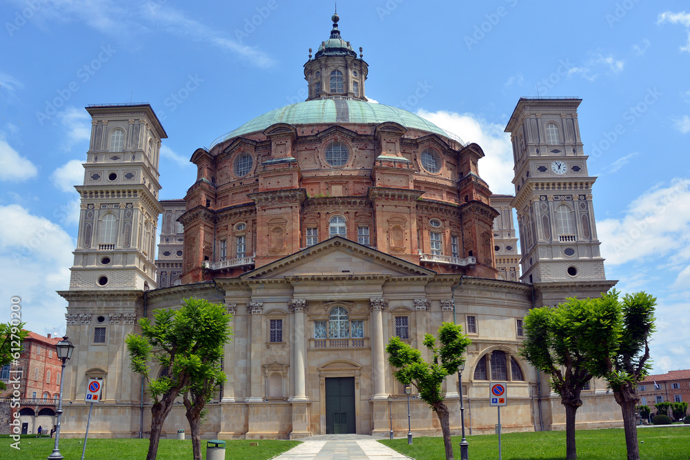 Vicoforte, Piedmont, Italy - 06-10-2023-  The Sanctuary of  Vicoforte (also known as Santuario Regina Montis Regalis)