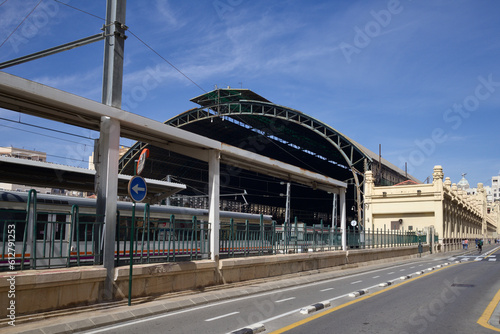Renfe station, Estación del Norte, in Valencia(Spain), seen from behind