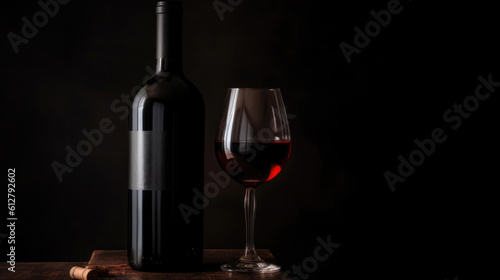 Elegant red wine. Generative AI