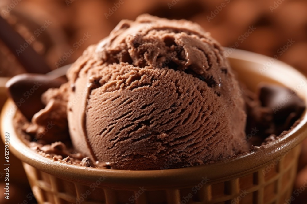 ice cream with chocolate, ai generative ice cream with chocolate, ai generative