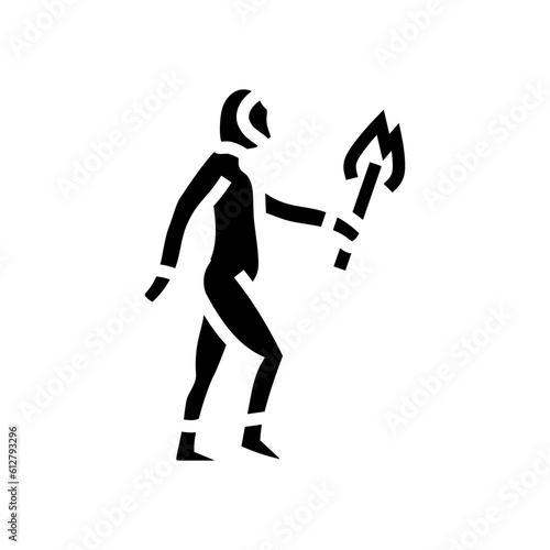 homo heidelbergensis human evolution glyph icon vector. homo heidelbergensis human evolution sign. isolated symbol illustration