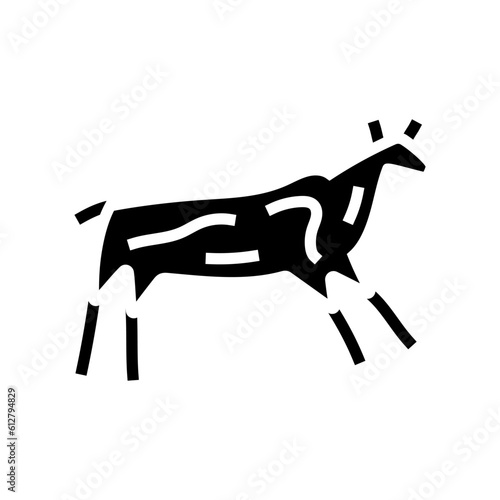 cave paintings human evolution glyph icon vector. cave paintings human evolution sign. isolated symbol illustration