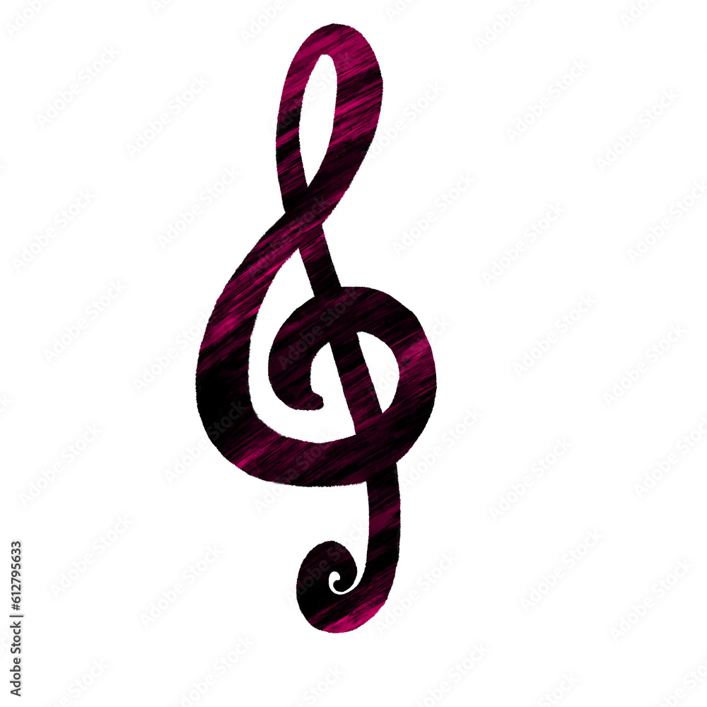 Treble Clef music note lined design Treble Clef music note lined design