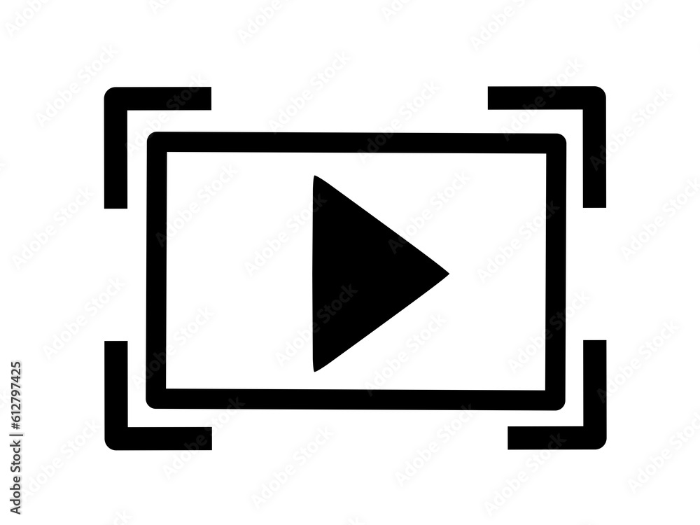 video zoom icon on white background video zoom icon on white background